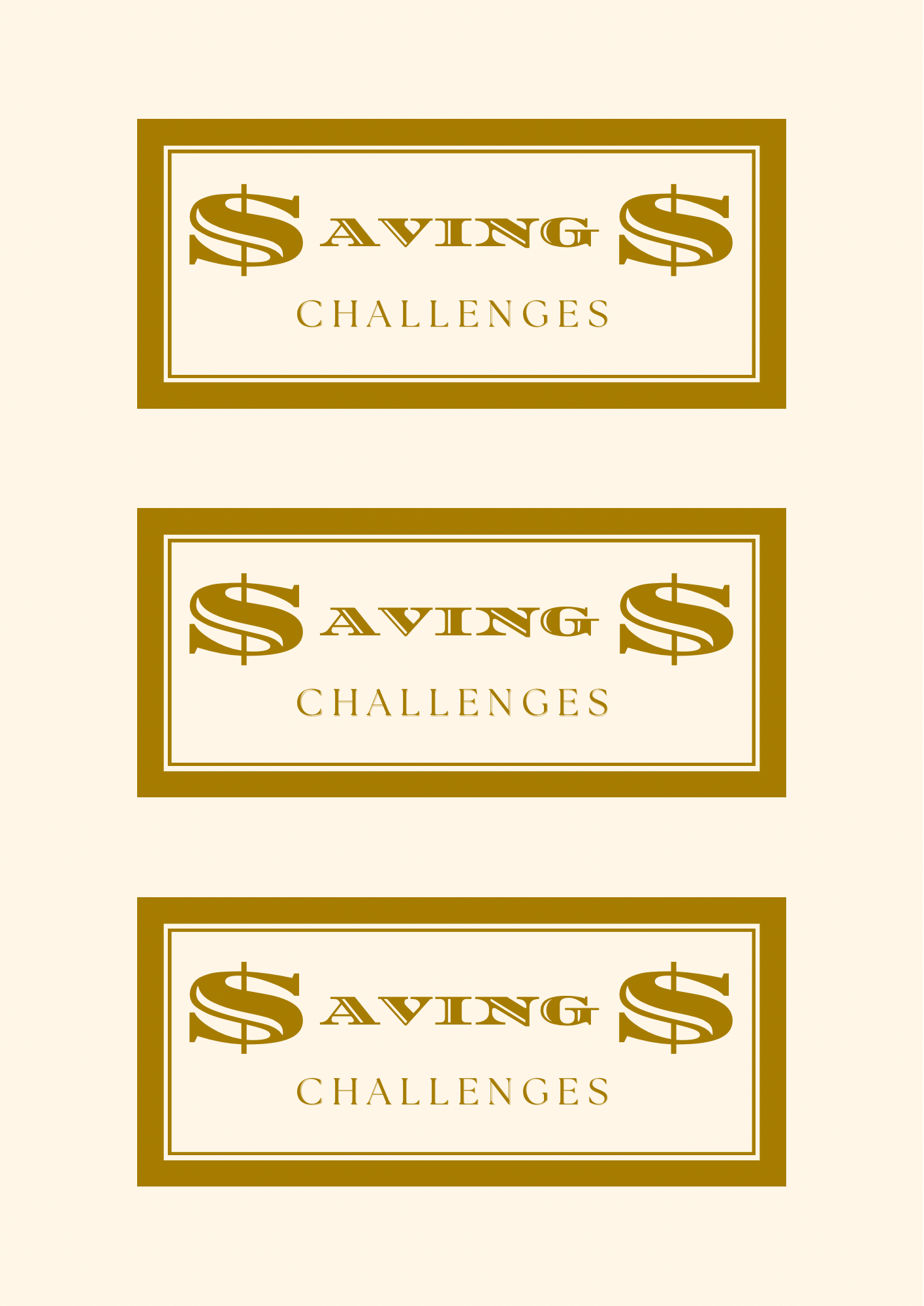 Savings Challenges