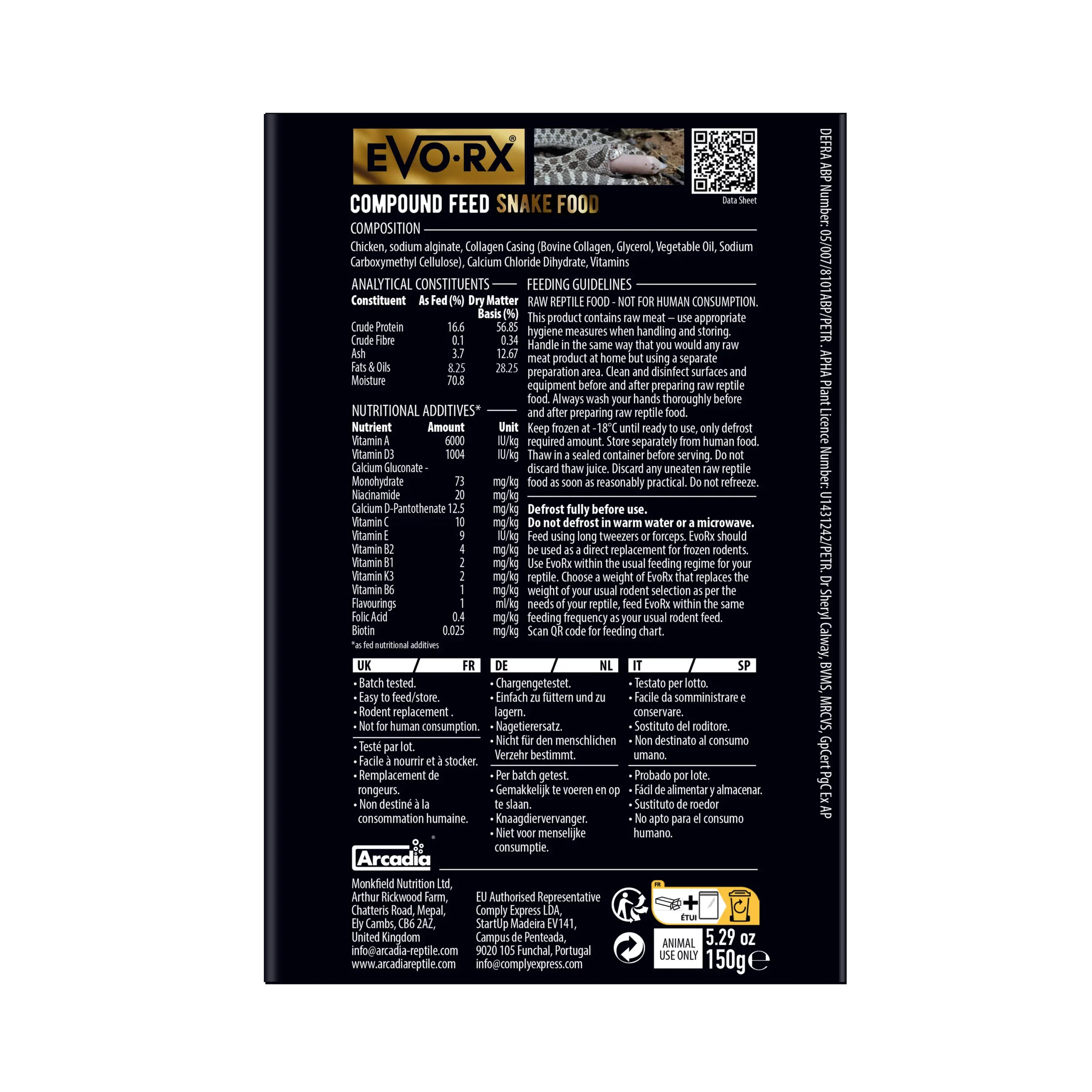 EvoRx Aliment responsable pour reptiles