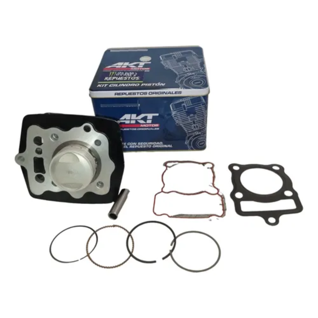 KIT CILINDRO AKT EVO 125 / SL 125 / TT 125 / NKD 125 PASADOR PISTON 15MM ORIGINAL
