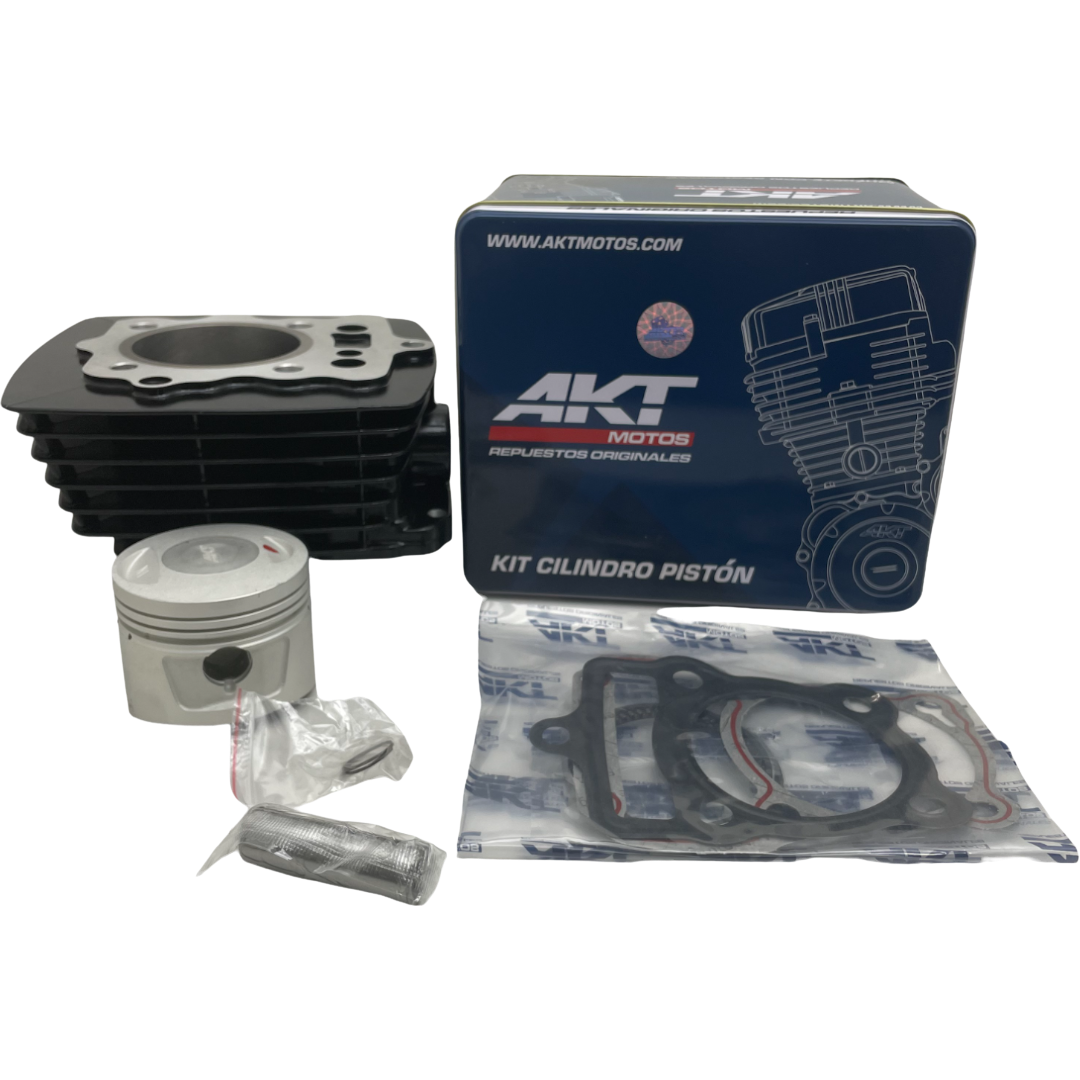 KIT CILINDRO AKT TT150 (PASADOR PISTON 15MM) ORIGINAL