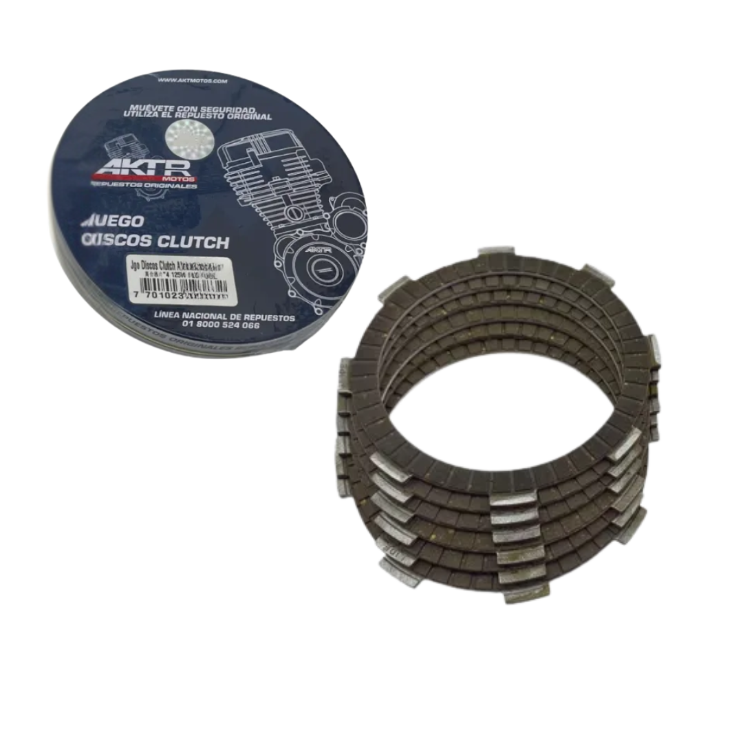 KIT DISCOS CLUTCH AKT TTR 180 / TTR 200 / CR5 180 / XM 180 CARBONO (6 DISCOS) ORIGINAL