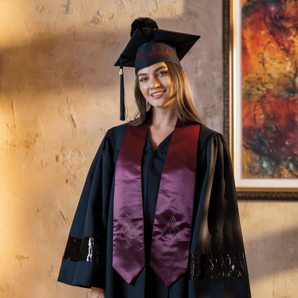 Toque et gown de graduation