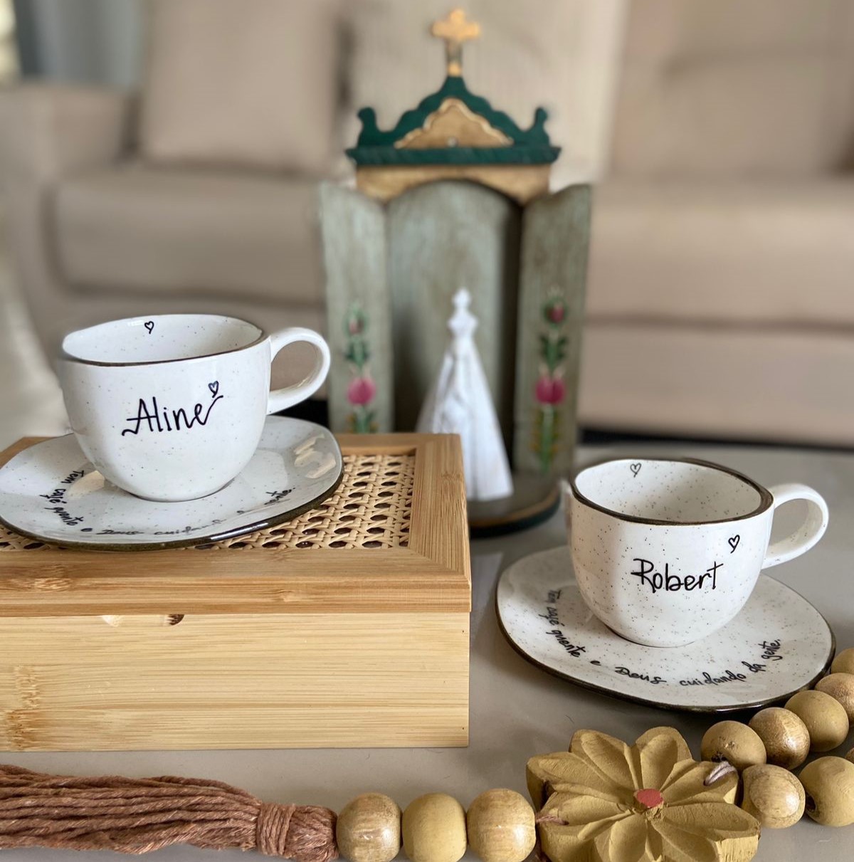 Xícara com Pires - 220ml (bege)