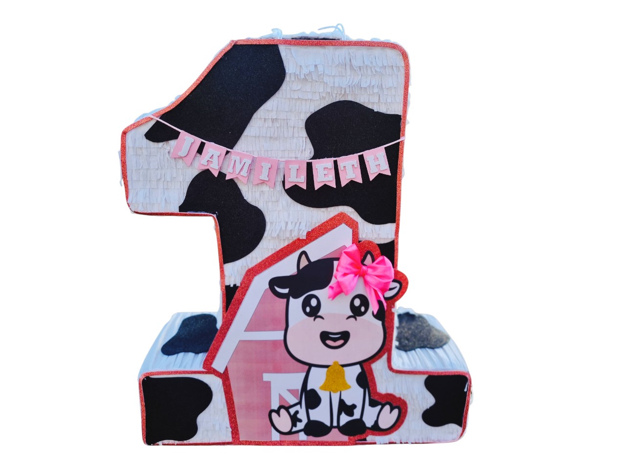 PIÑATA NUMERO CON DETALLES DE GRANJA