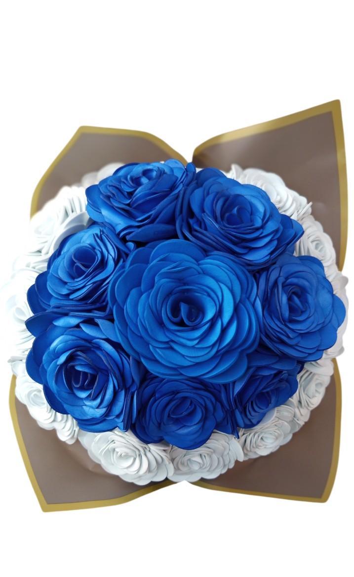 Ramo de 20 rosas artificiales de goma eva