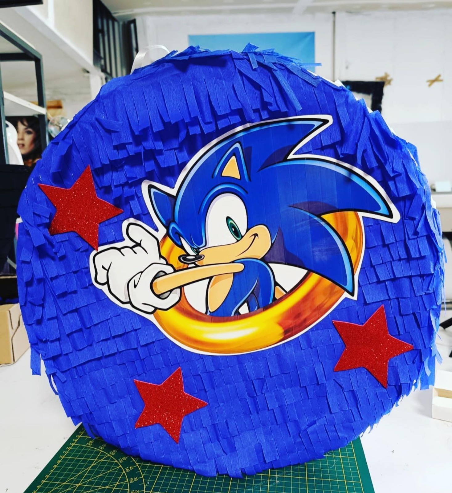 PIÑATA CIRCULAR DE SONIC