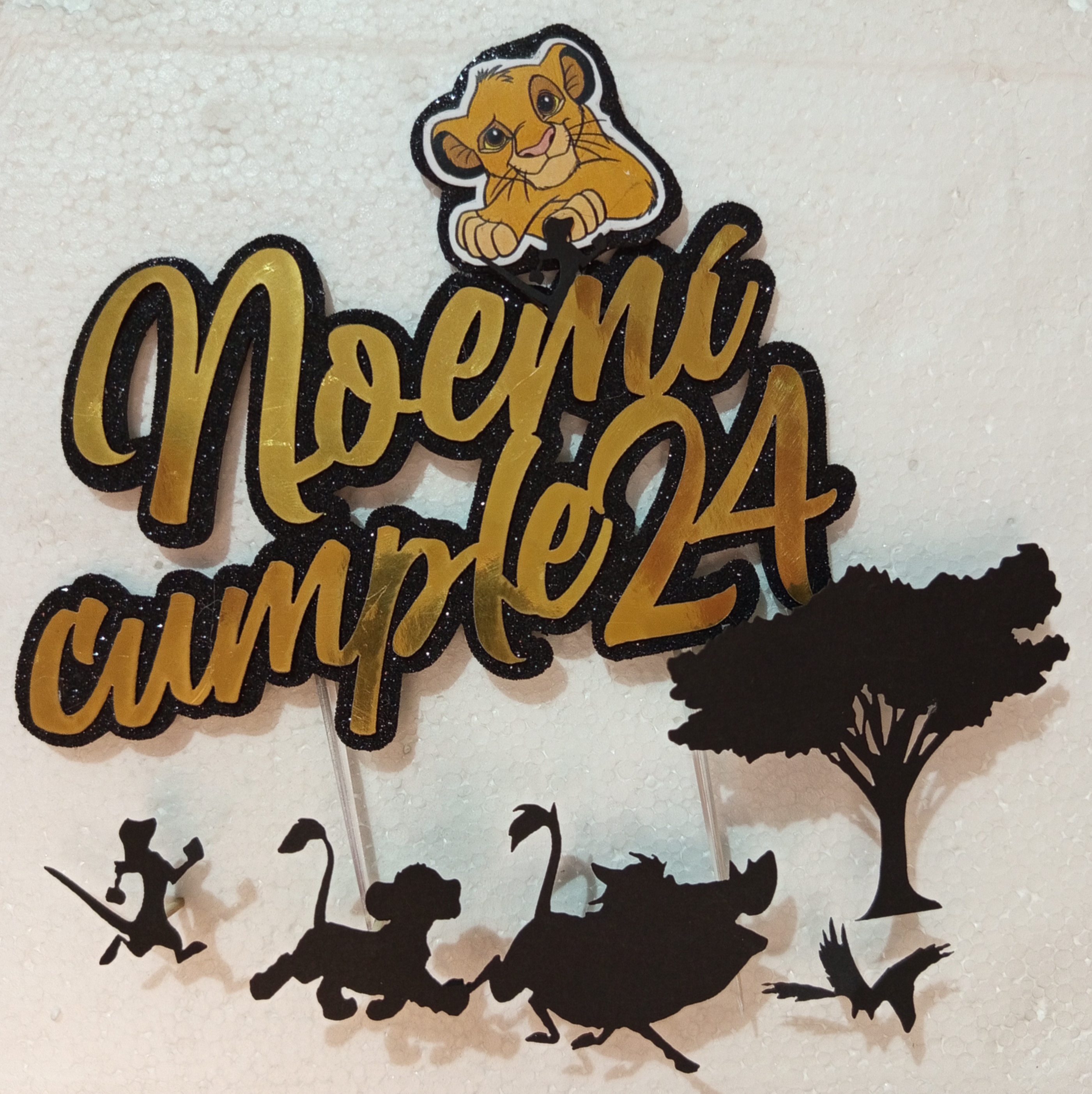 Topper de cumpleaños personalizado El Rey León