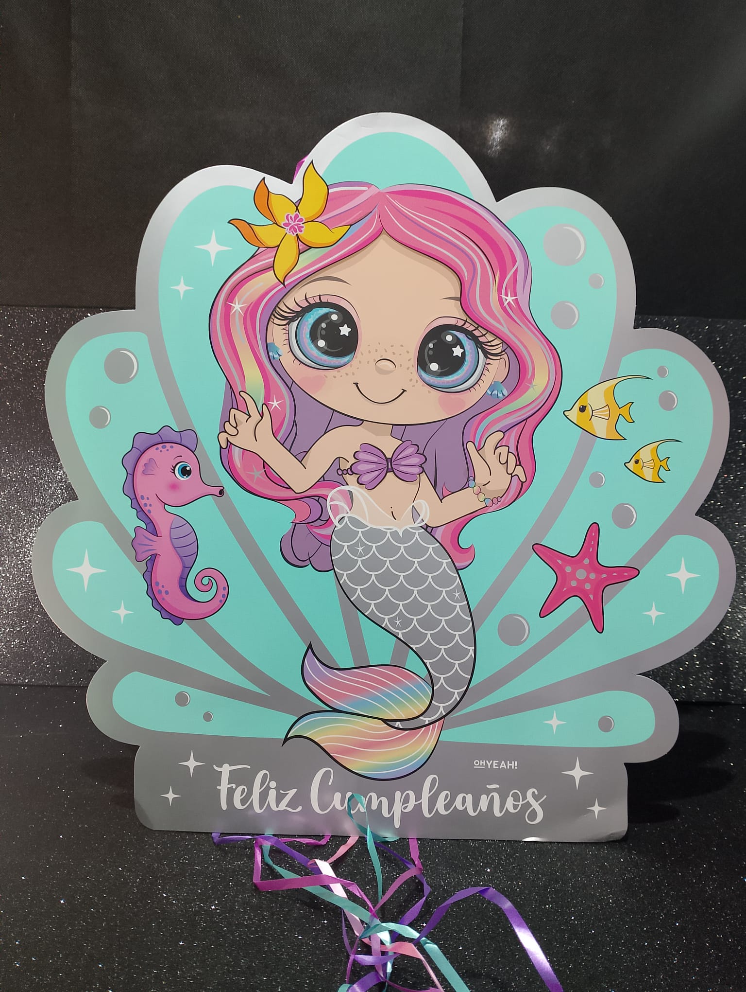 Piñata de cumpleaños sirena