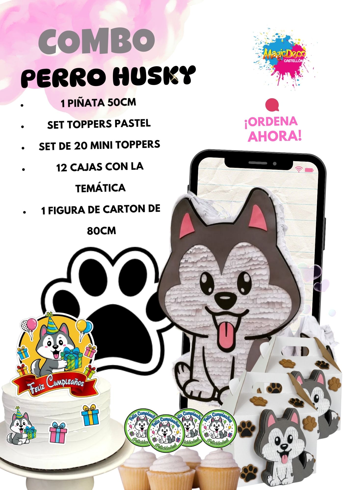 Combo Fiestero Perro Husky