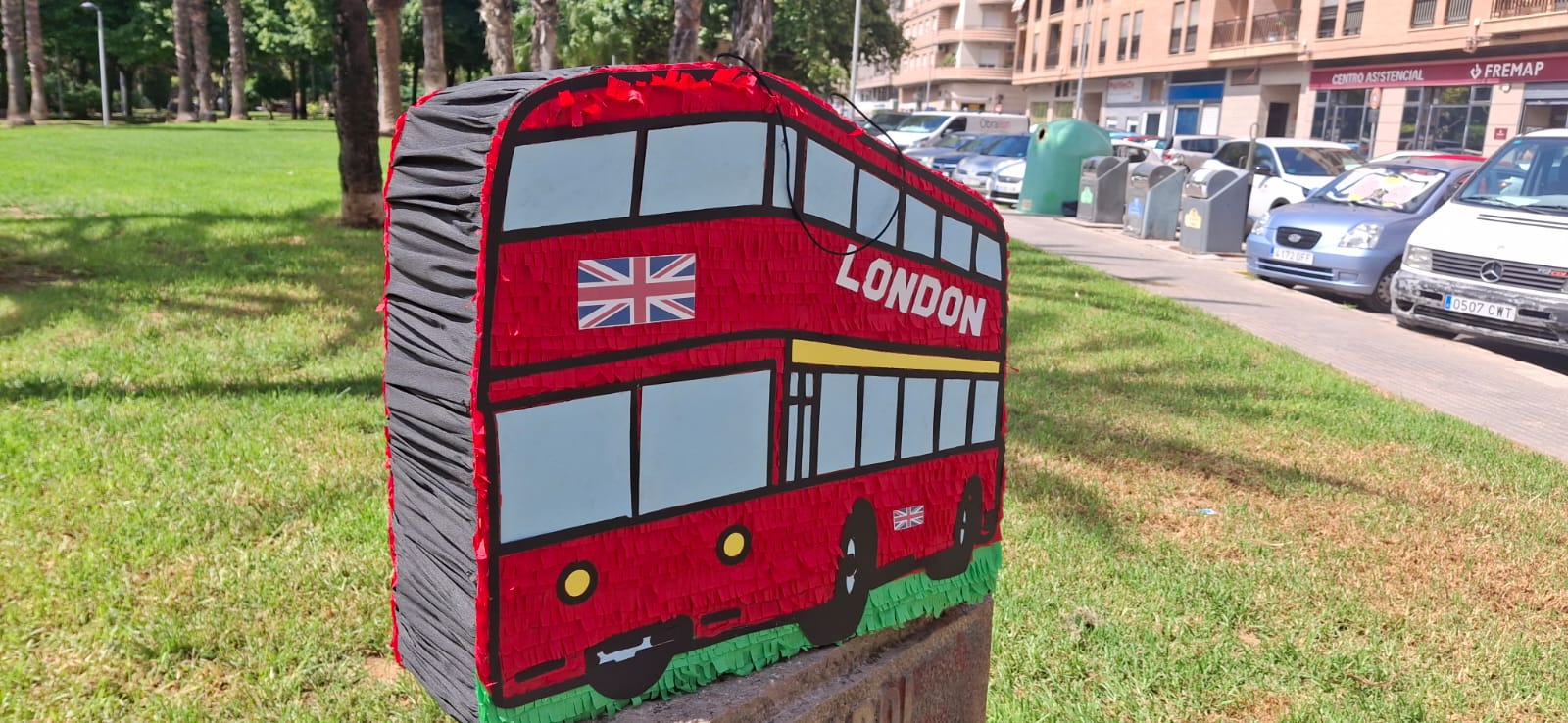 Piñata de Autobús Rojo de Londres