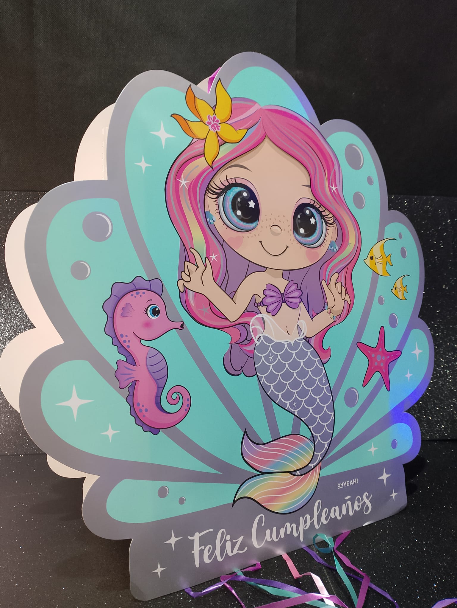 Piñata de cumpleaños sirena
