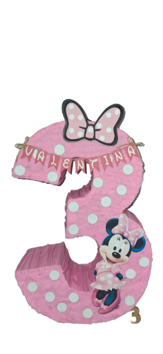 Piñata de Minnie Mouse número 3 de 50CM