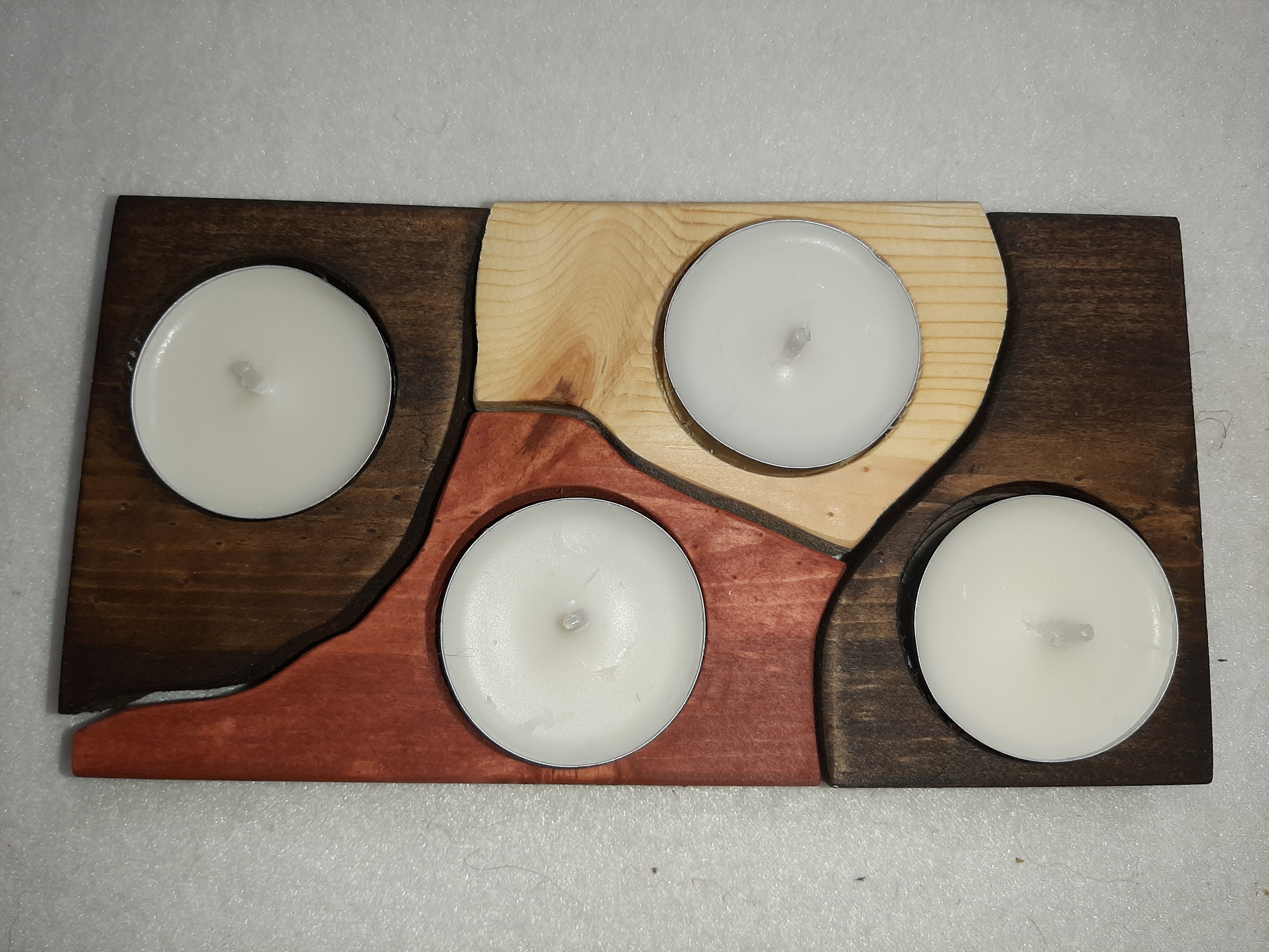 WCH 1 - Puzzle Wooden Tea Light Holder