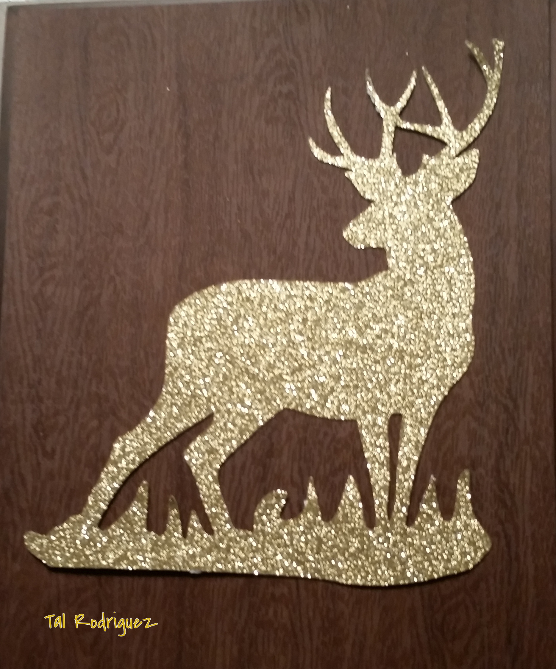 91904 - Golden Deer Wall Art