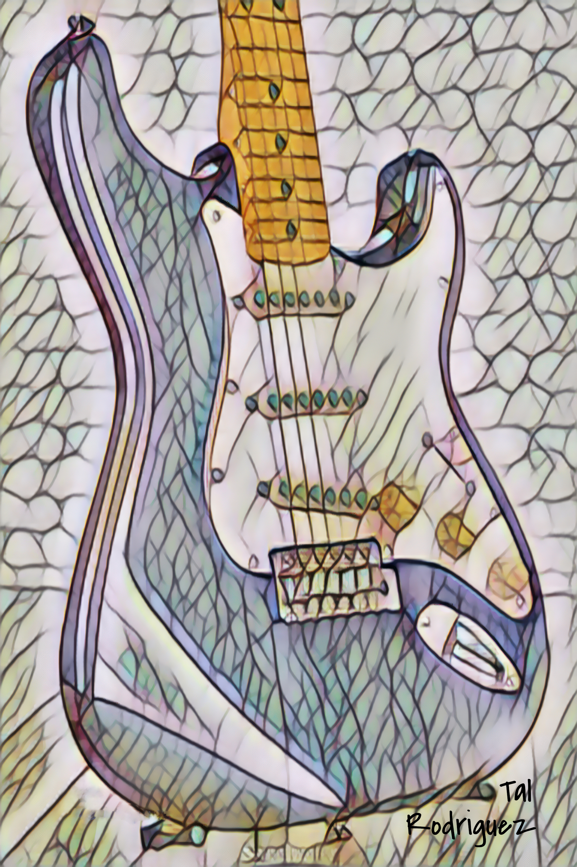 E GTR 3 - Abstract Fender Squier Electric Guitar