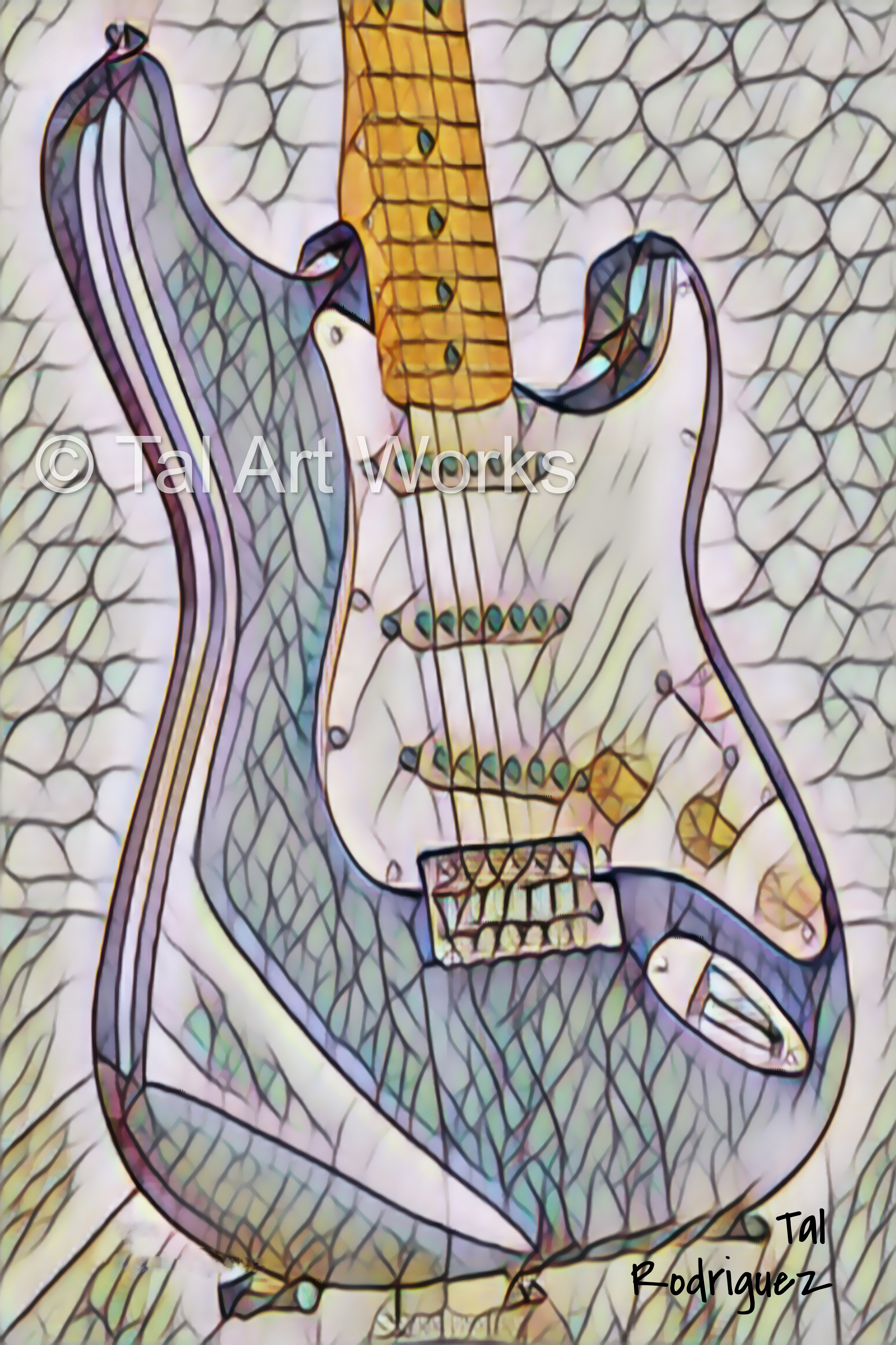 E GTR 3 - Abstract Fender Squier Electric Guitar