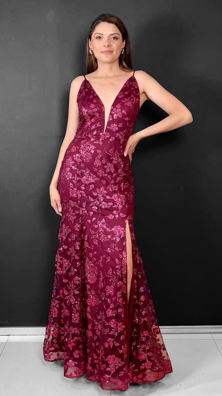 Vestido de noche rojo