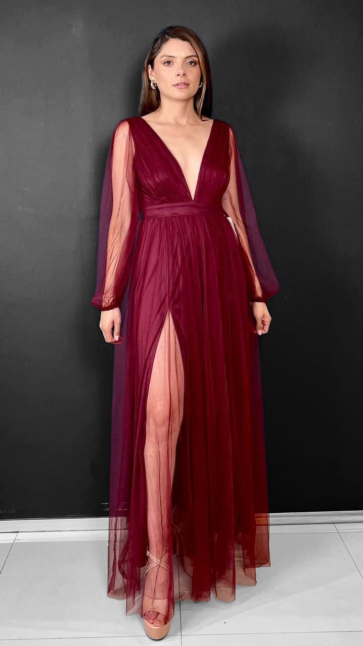 Vestido de noche Rojo tul