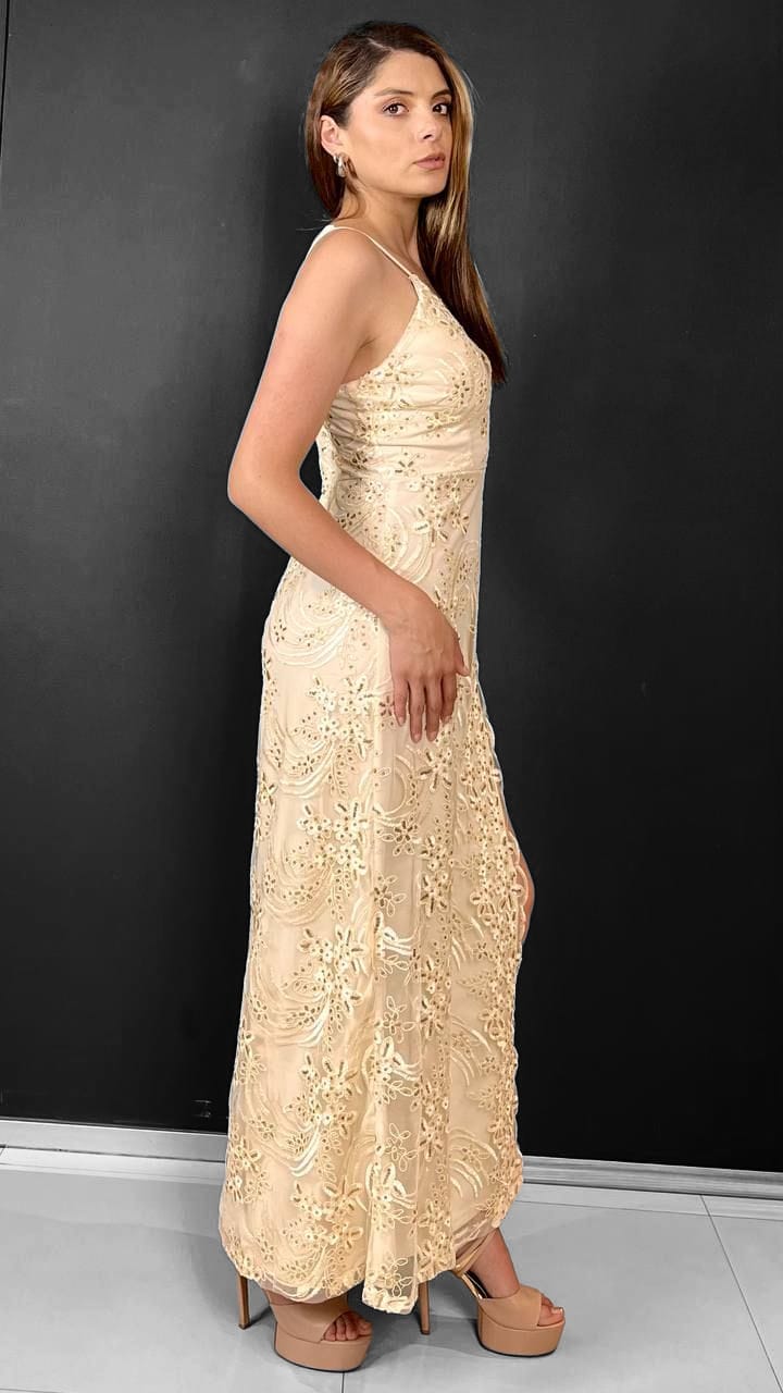 Vestido largo de encaje Sofía