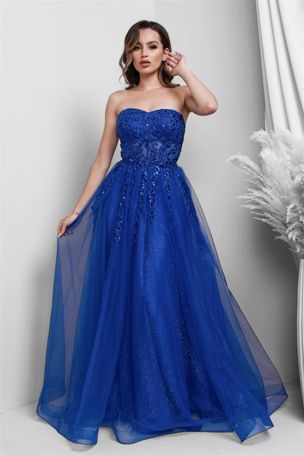 Vestido de fiesta azul Carla