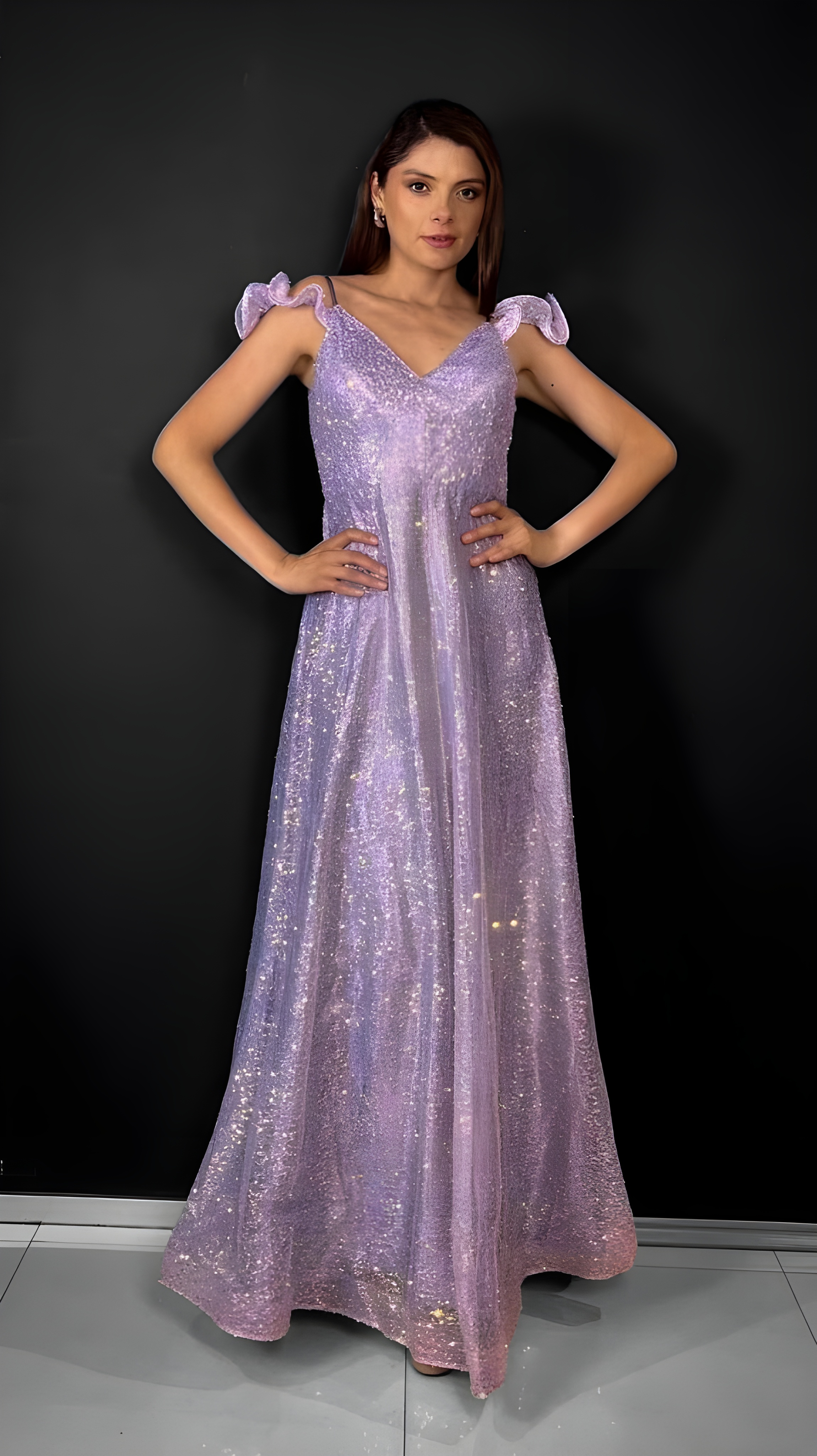 Vestido de etiqueta Abril Brillante