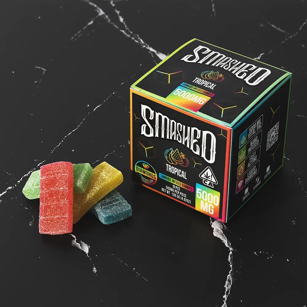 Smashed - Liquid Diamond Infused Gummies - Tropical - 5000 MG