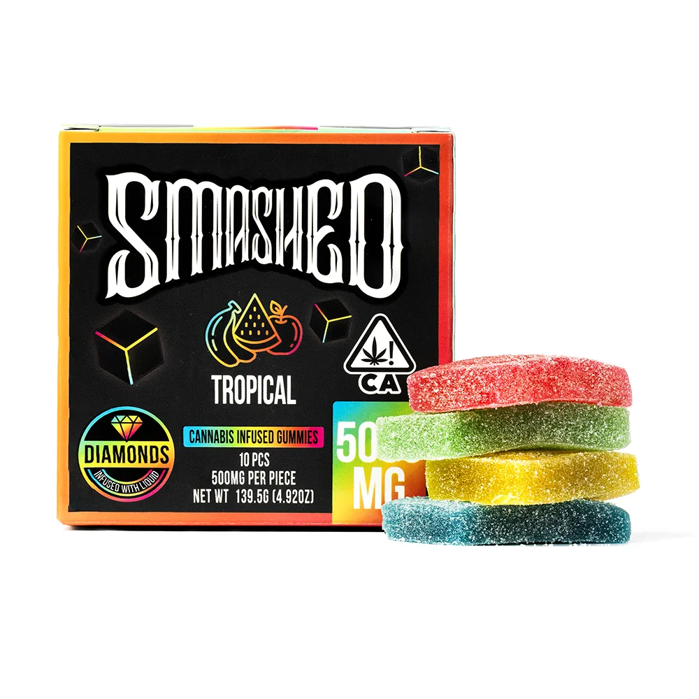 Smashed - Liquid Diamond Infused Gummies - Tropical - 5000 MG