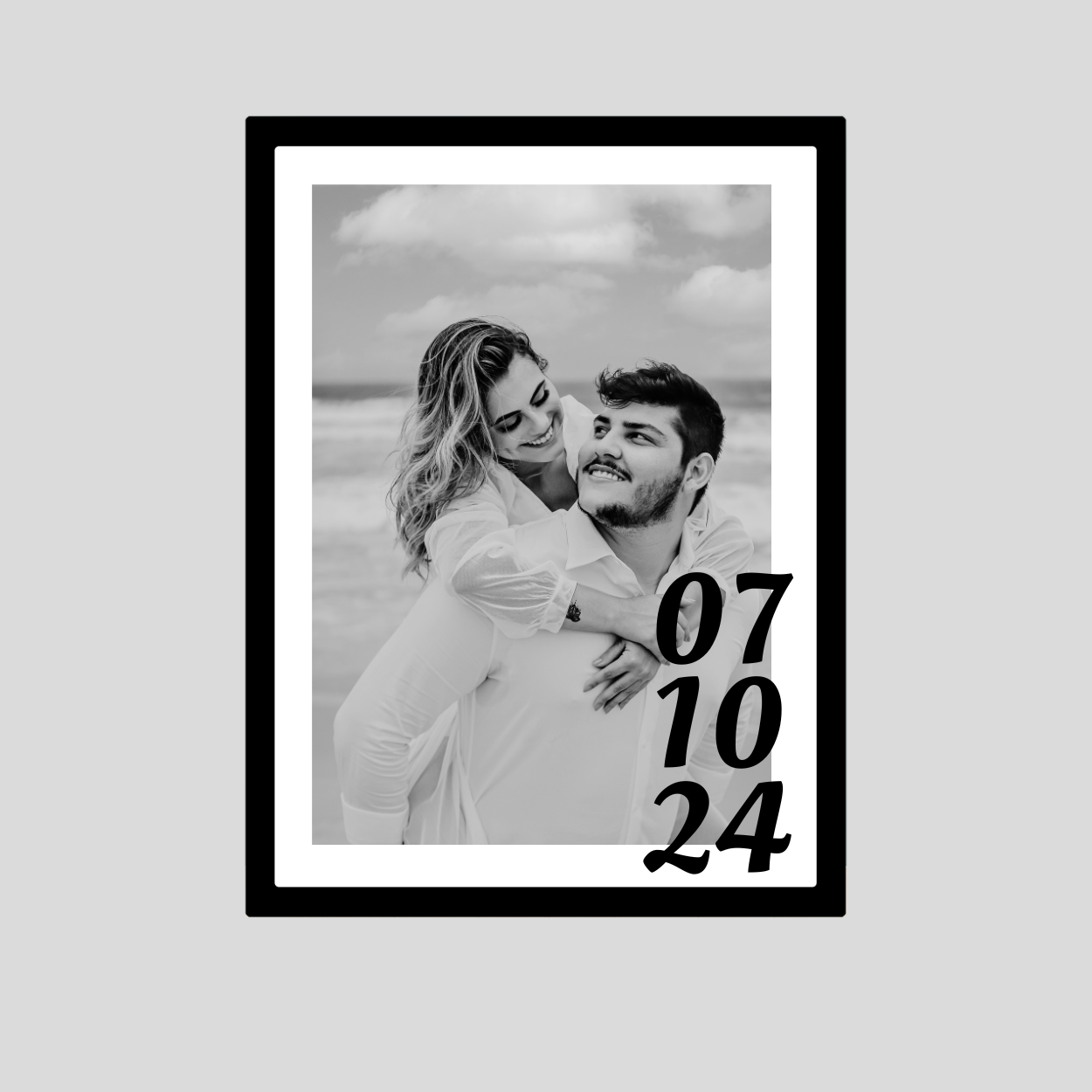 Black & white Timeless  Personalized Photo Frame