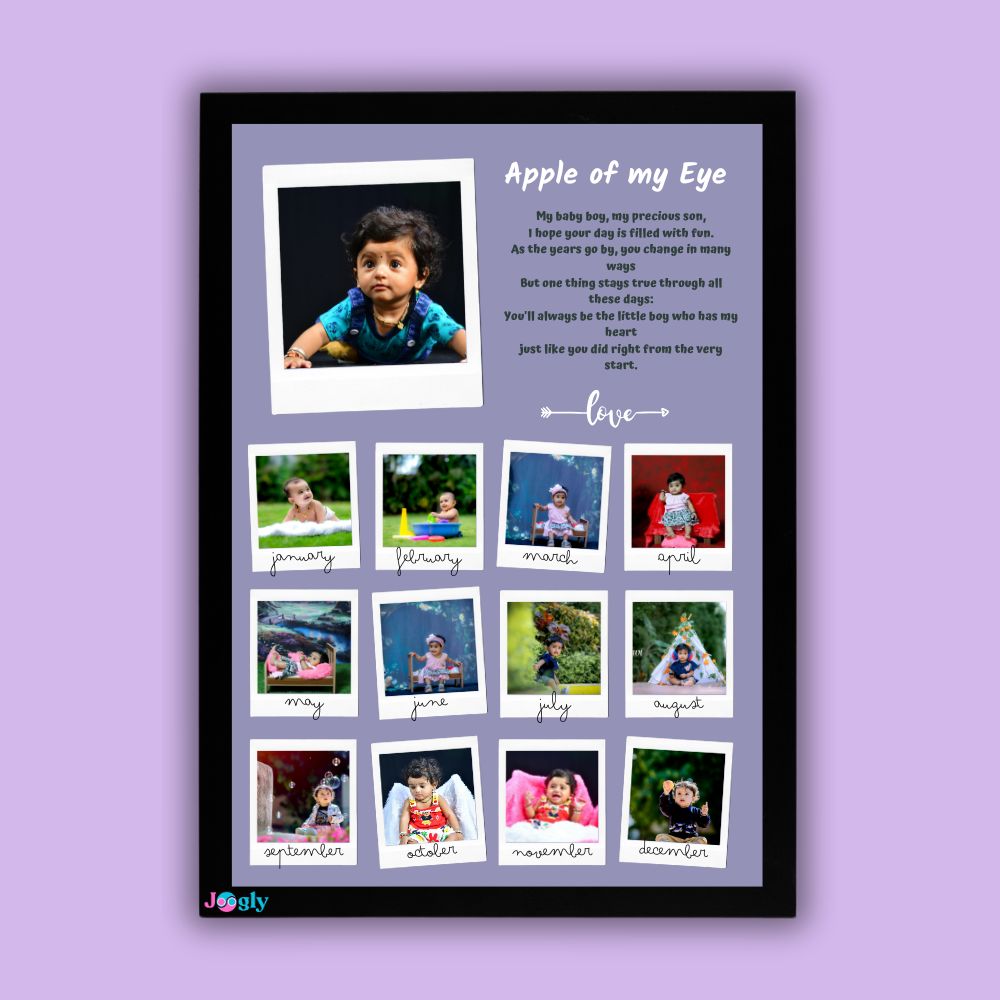 12 Month Customized Photo Collage Frame