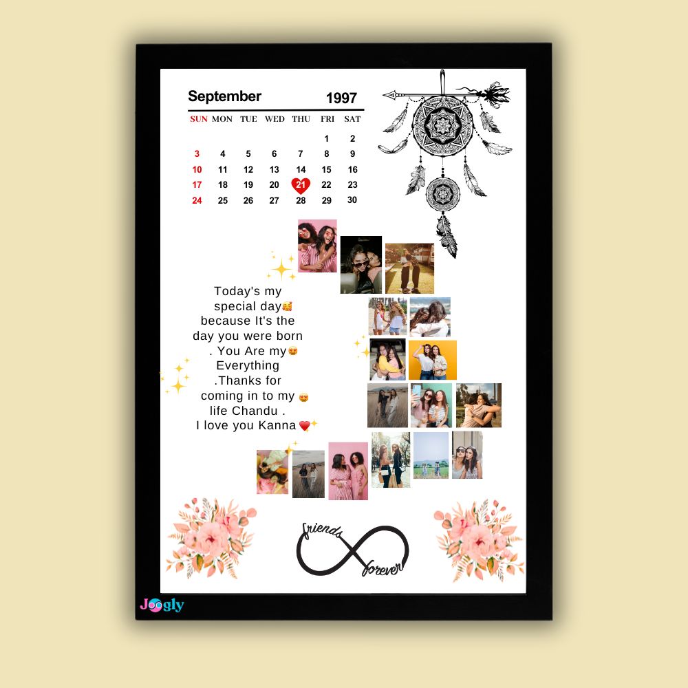 Moon Frame Friends Custom Collage 