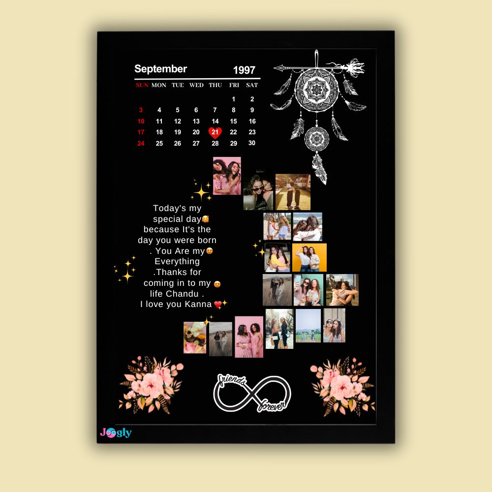 Moon Frame Friends Custom Collage 