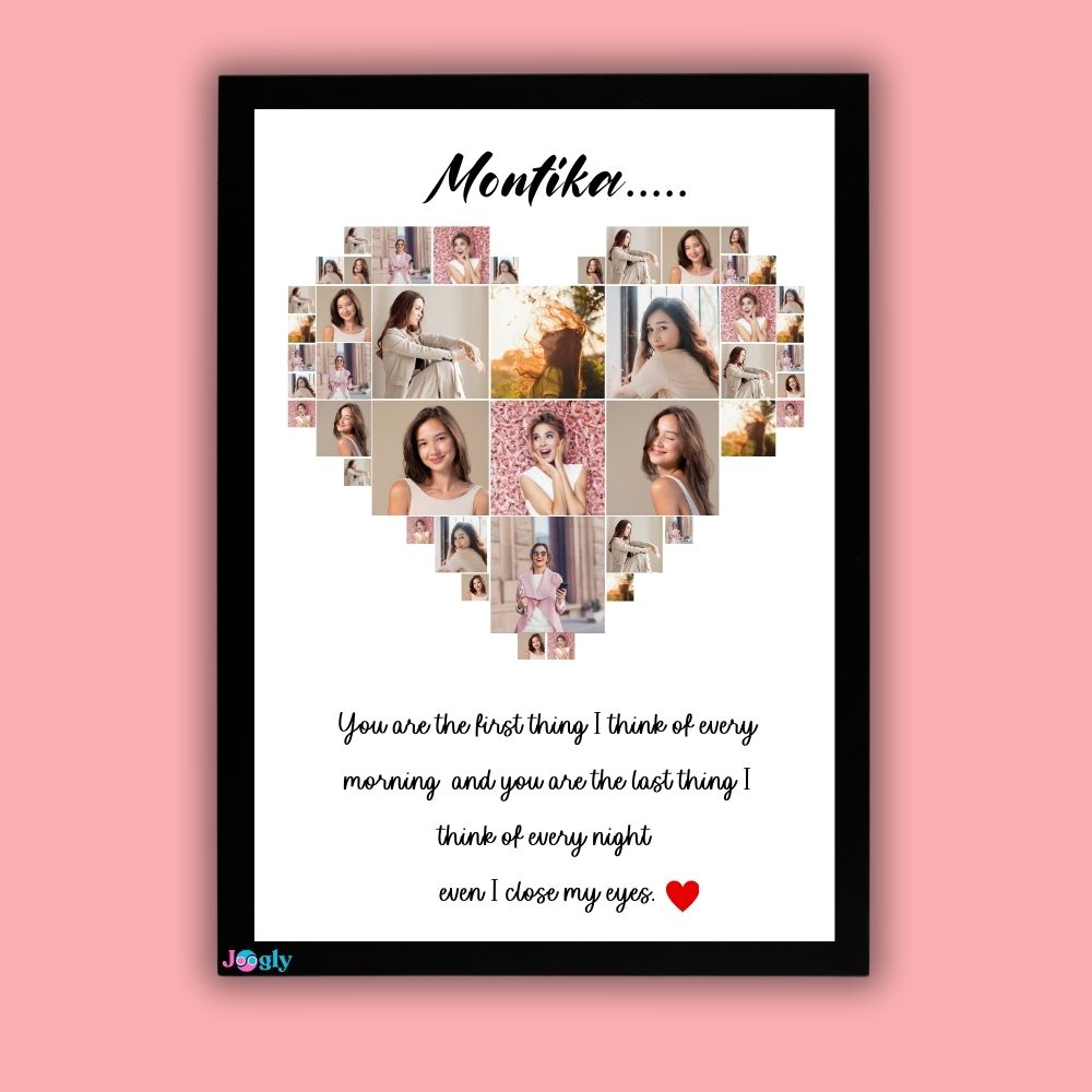 Heart Photo Collage Personalized Frame