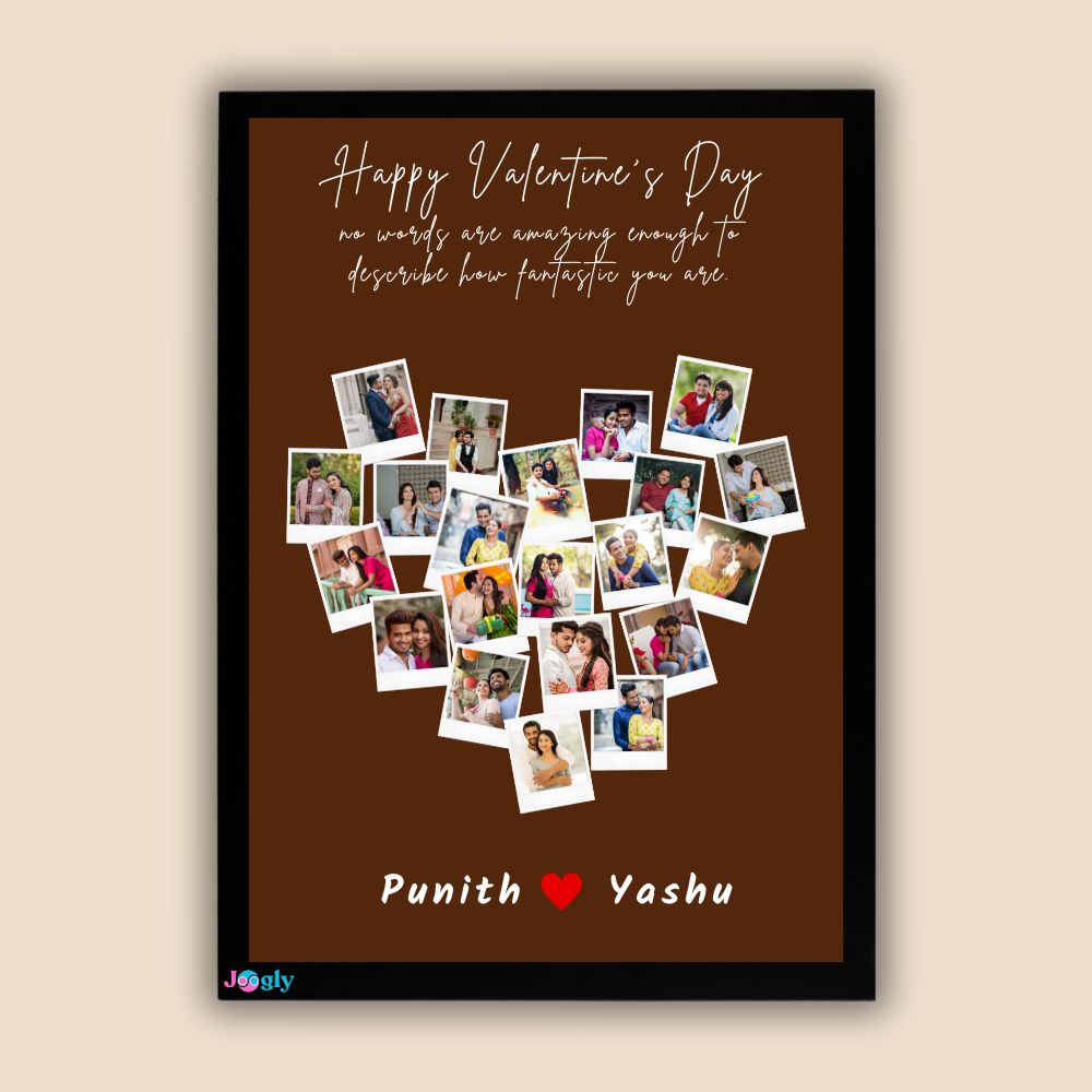 Customized Heart Photo Collage Frame