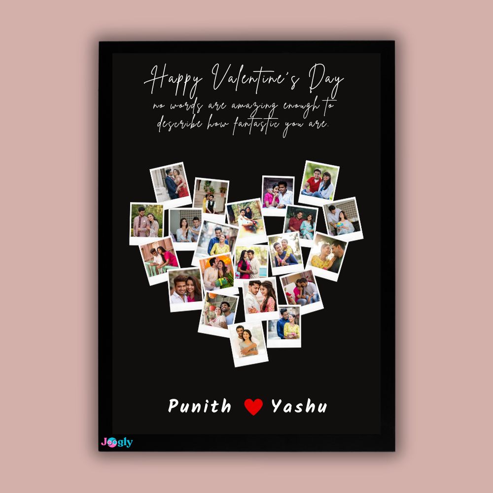 Customized Heart Photo Collage Frame