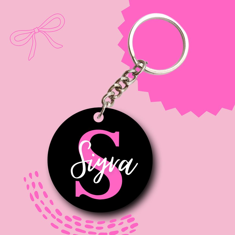 Initial Name Personalized Keychain