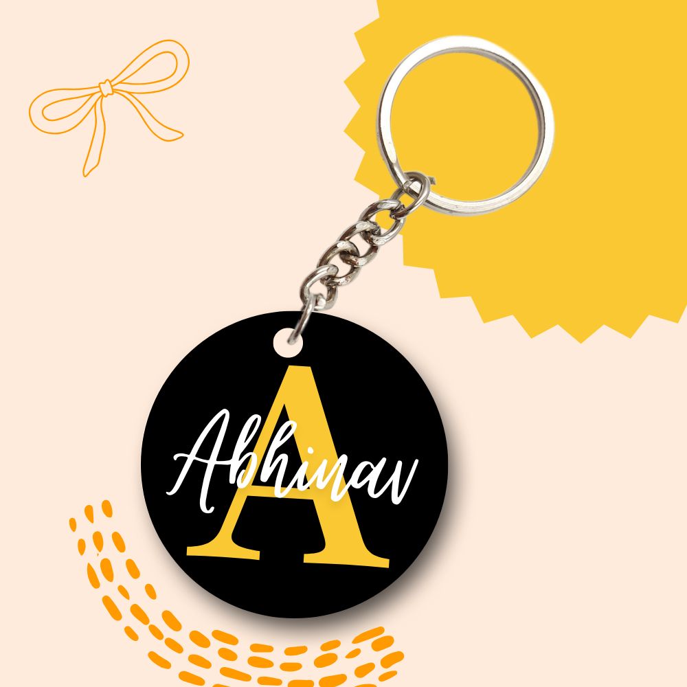 Initial Name Personalized Keychain