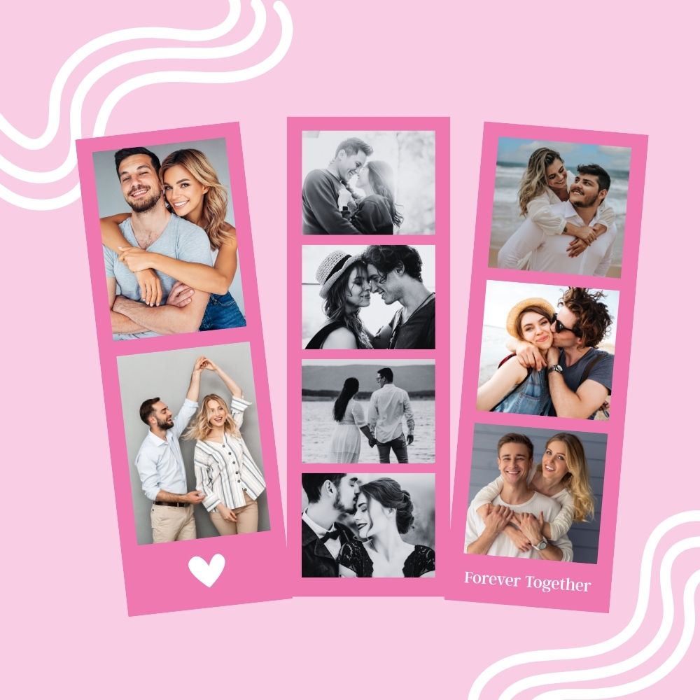 Custom Pink Photo Strips