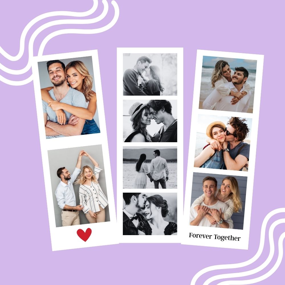 Custom White Photo Strips