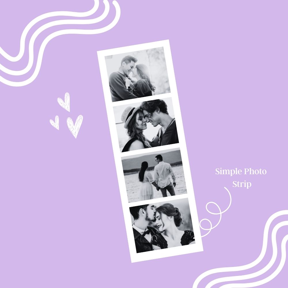 Custom White Photo Strips