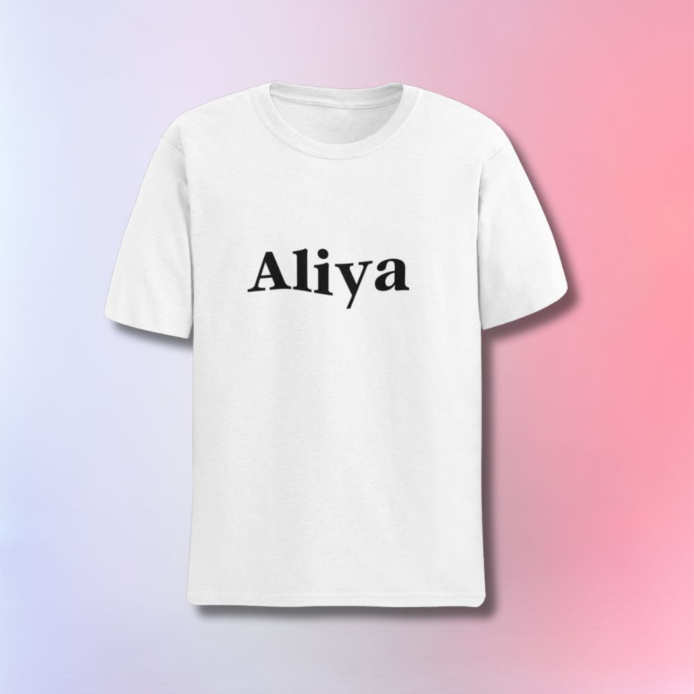 Women's Personalized Name White T-Shirt