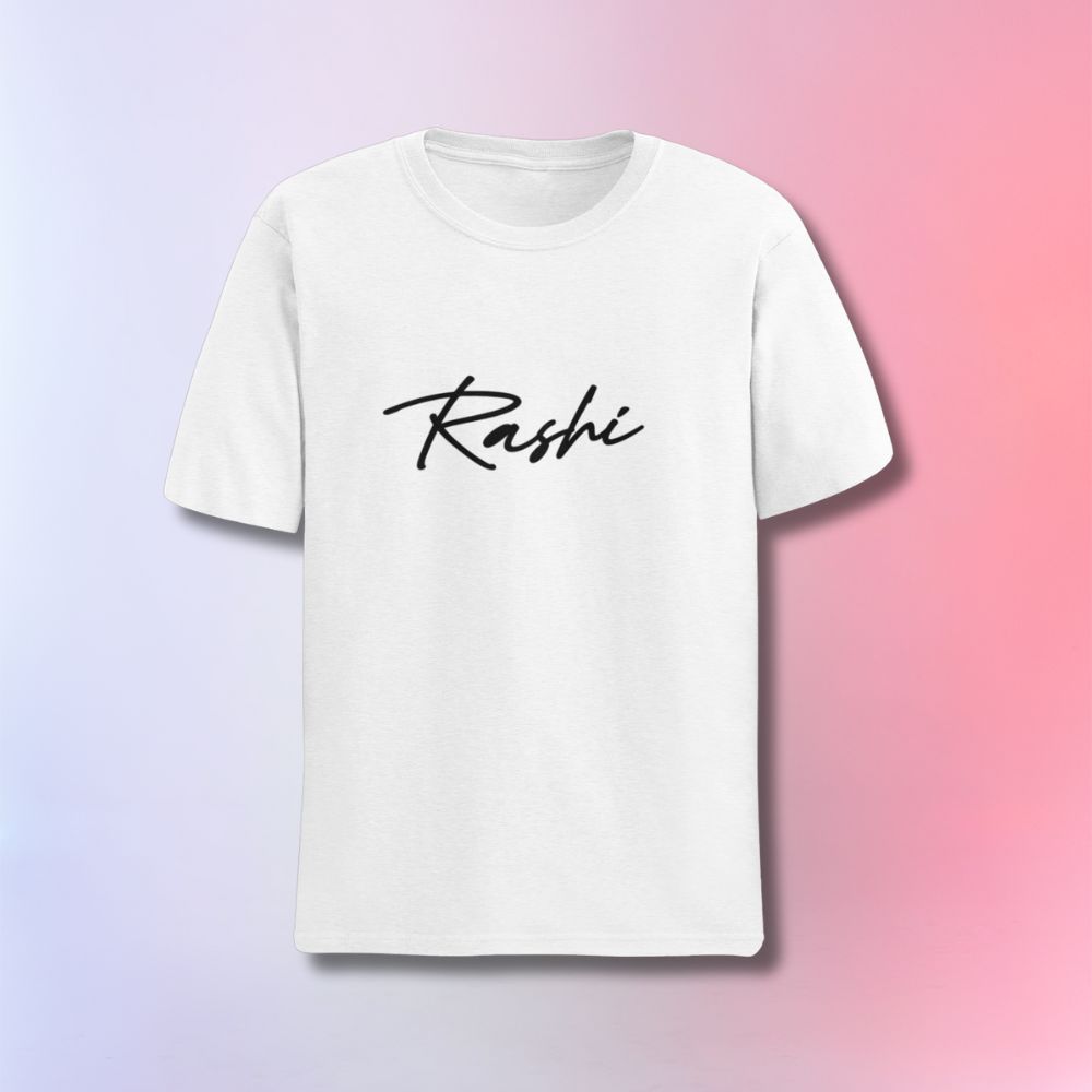 Women's Personalized Name White T-Shirt