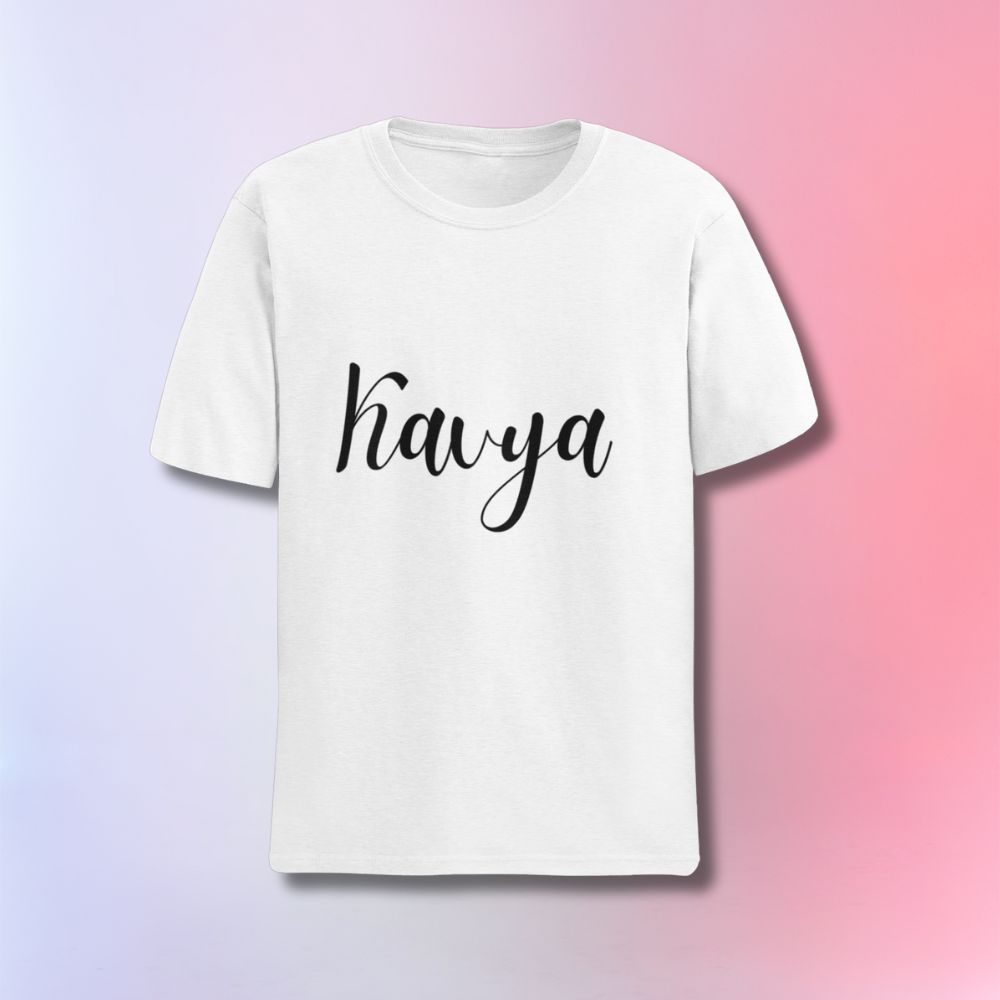 Women's Personalized Name White T-Shirt