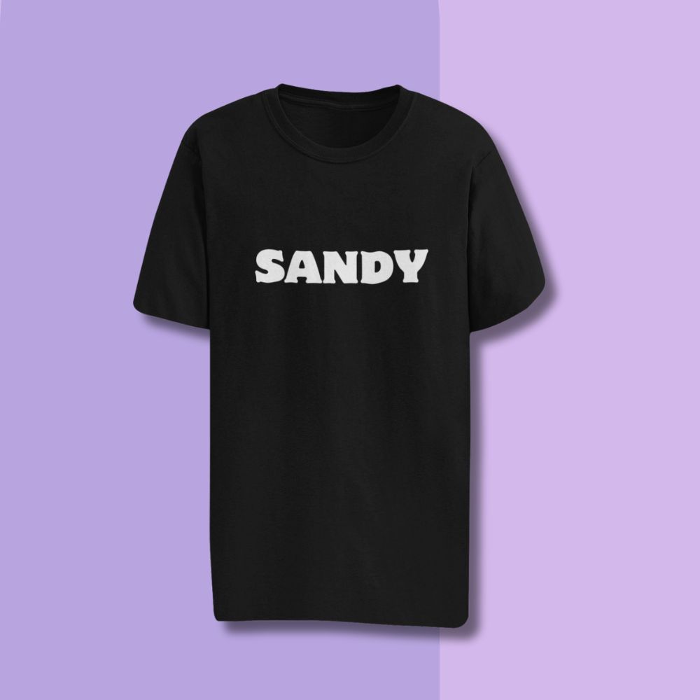 Women's Personalized Name Printed Black T-Shirt 
