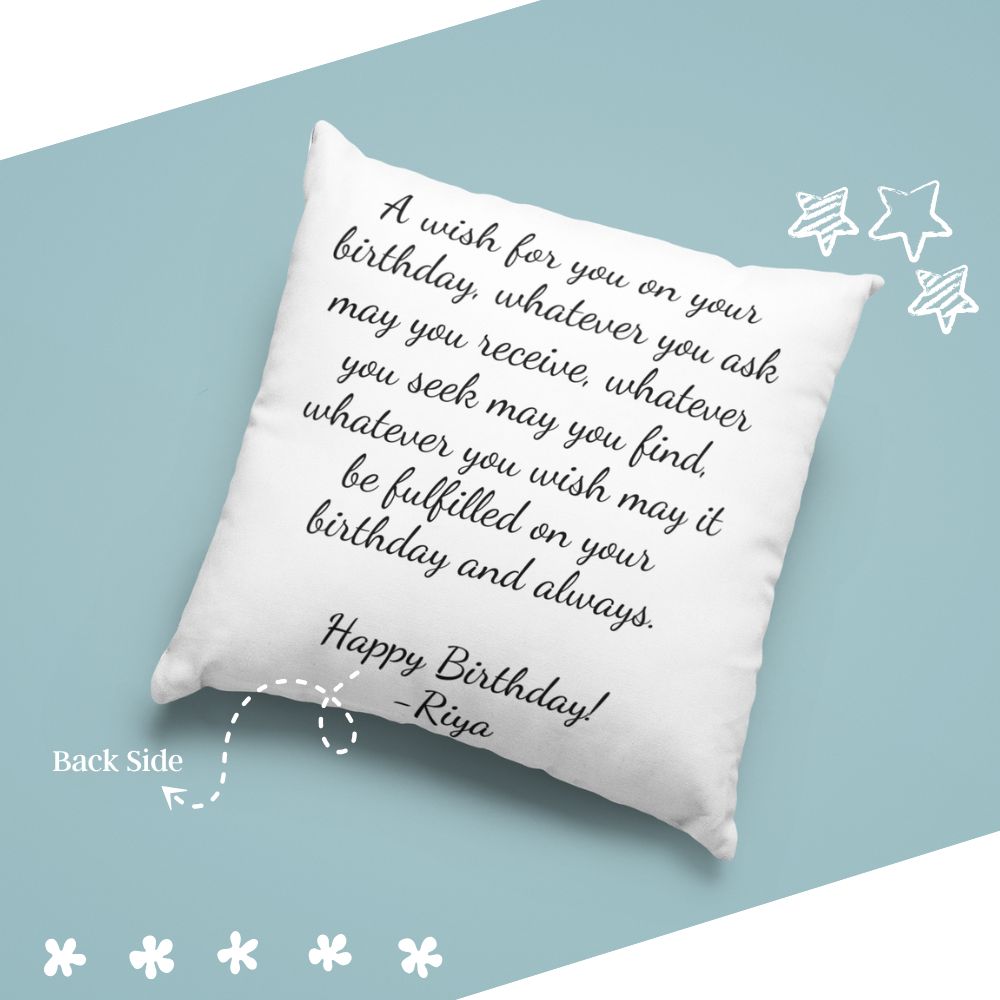 Personalized Musical Plaque Both Side Printed Cushion