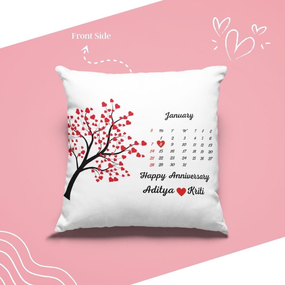 Personalized Calendar Double Sided Printed Cushion