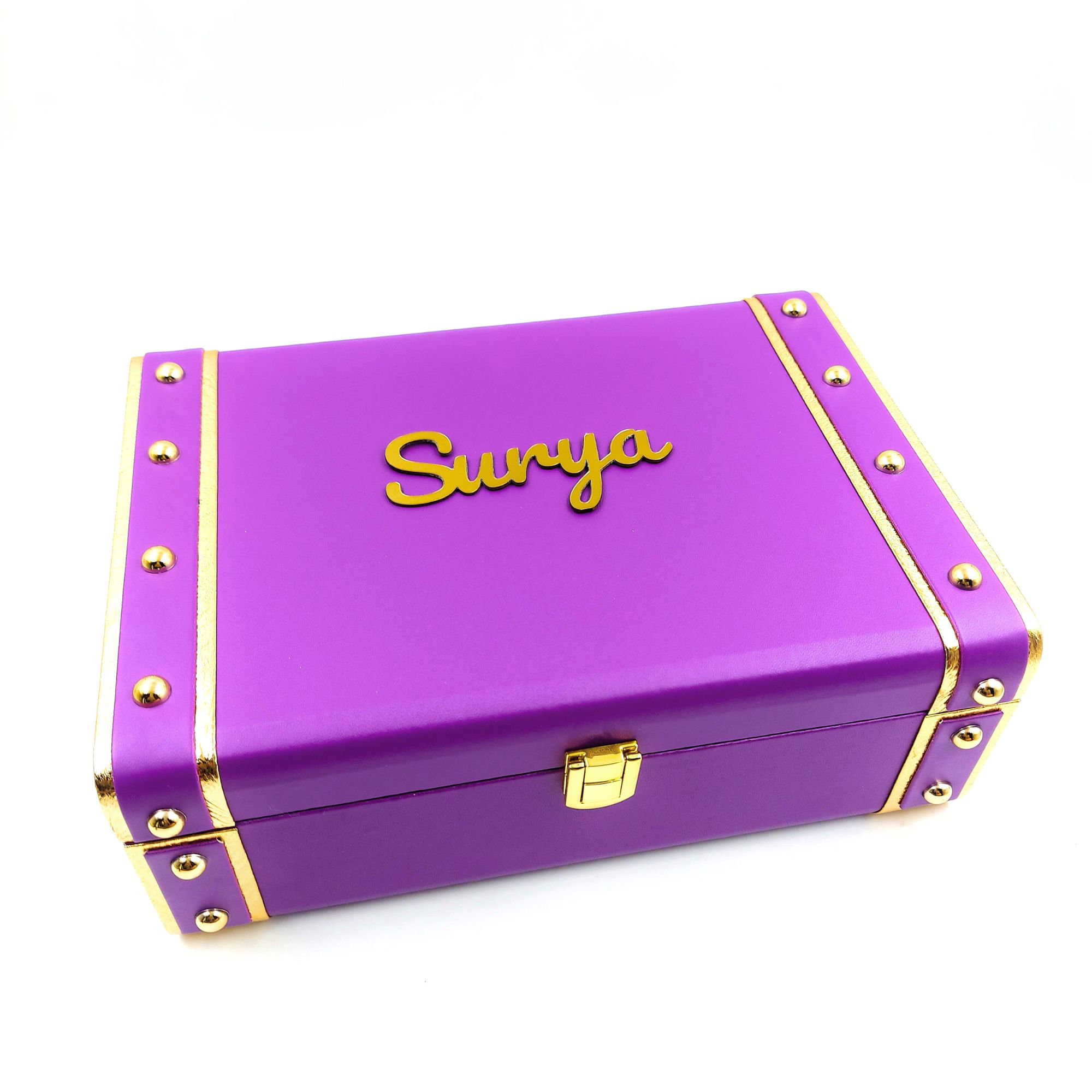 Personalized Purple Storage Box
