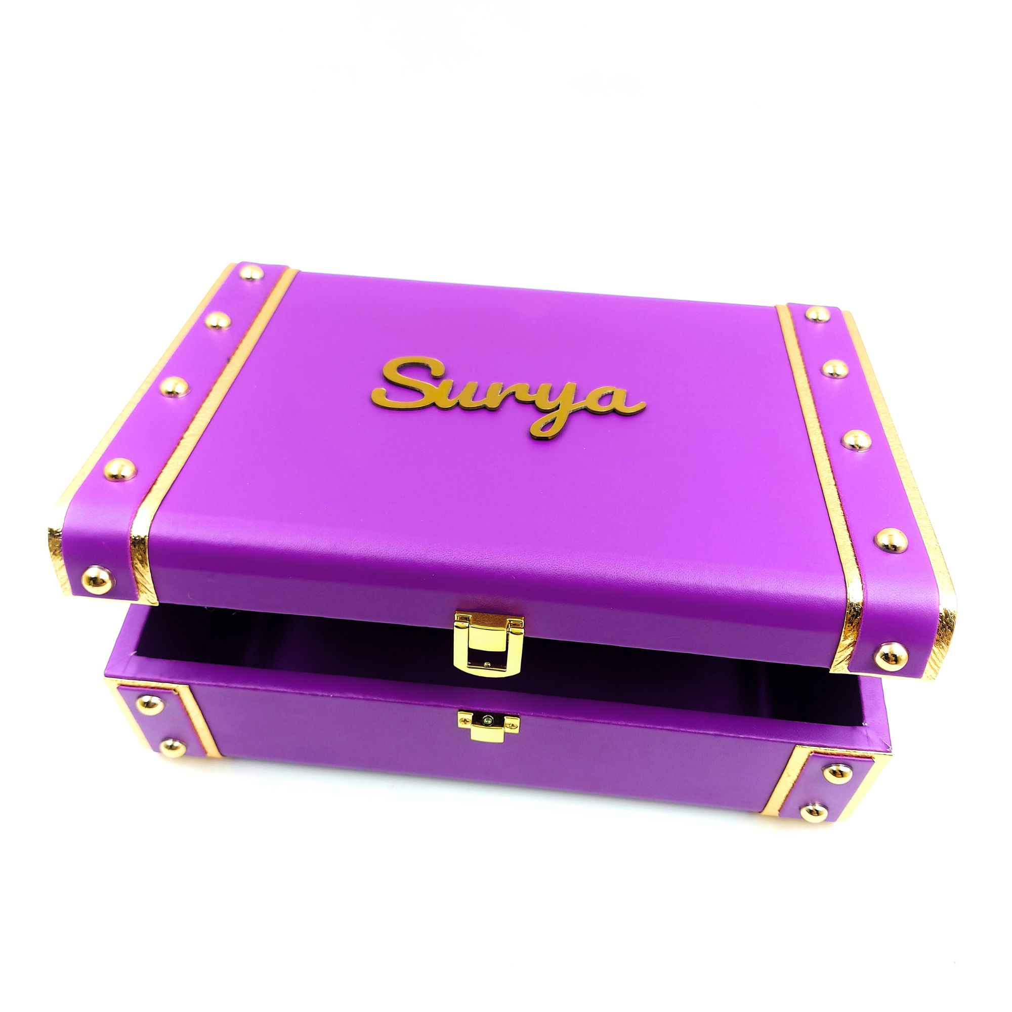 Personalized Purple Storage Box