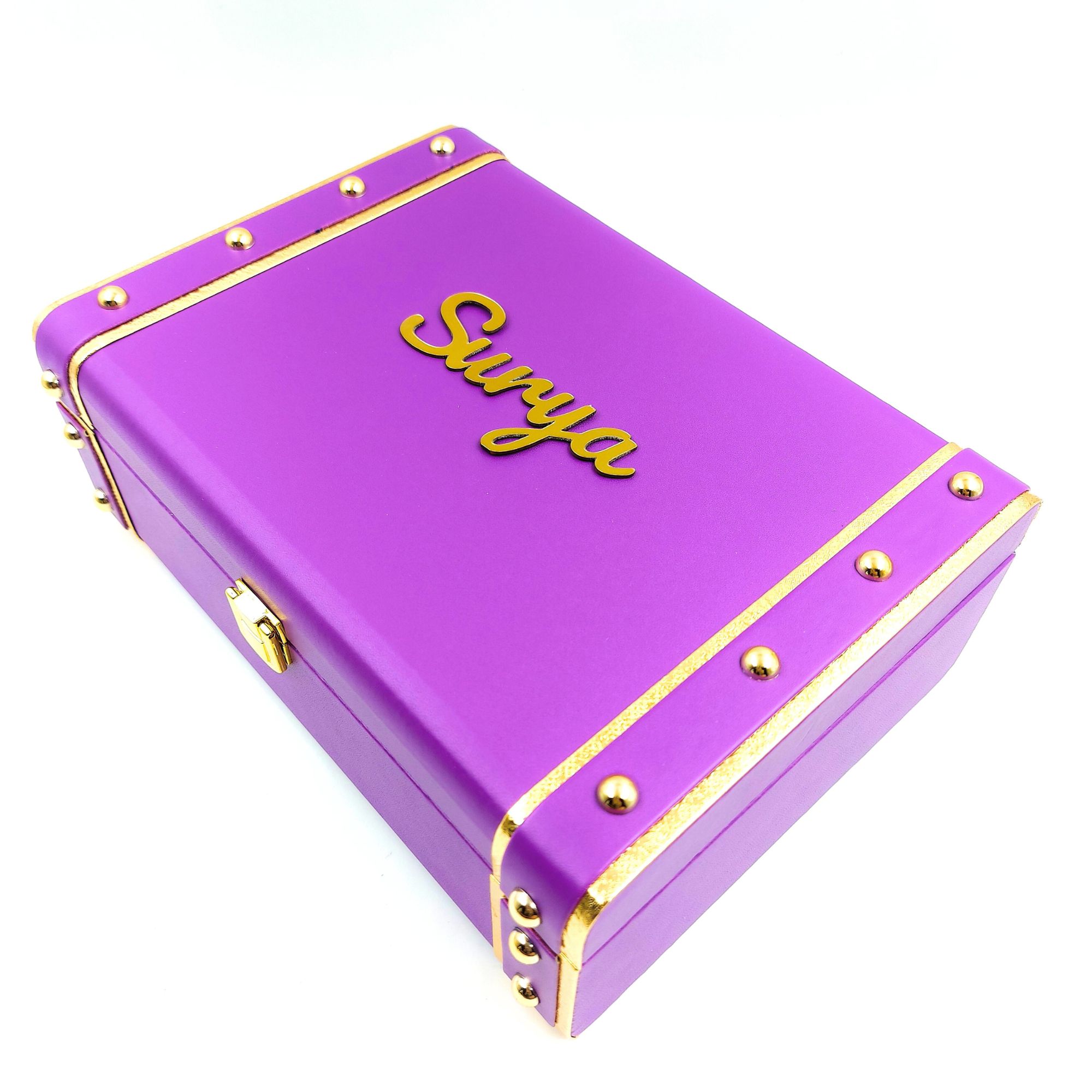 Personalized Purple Storage Box