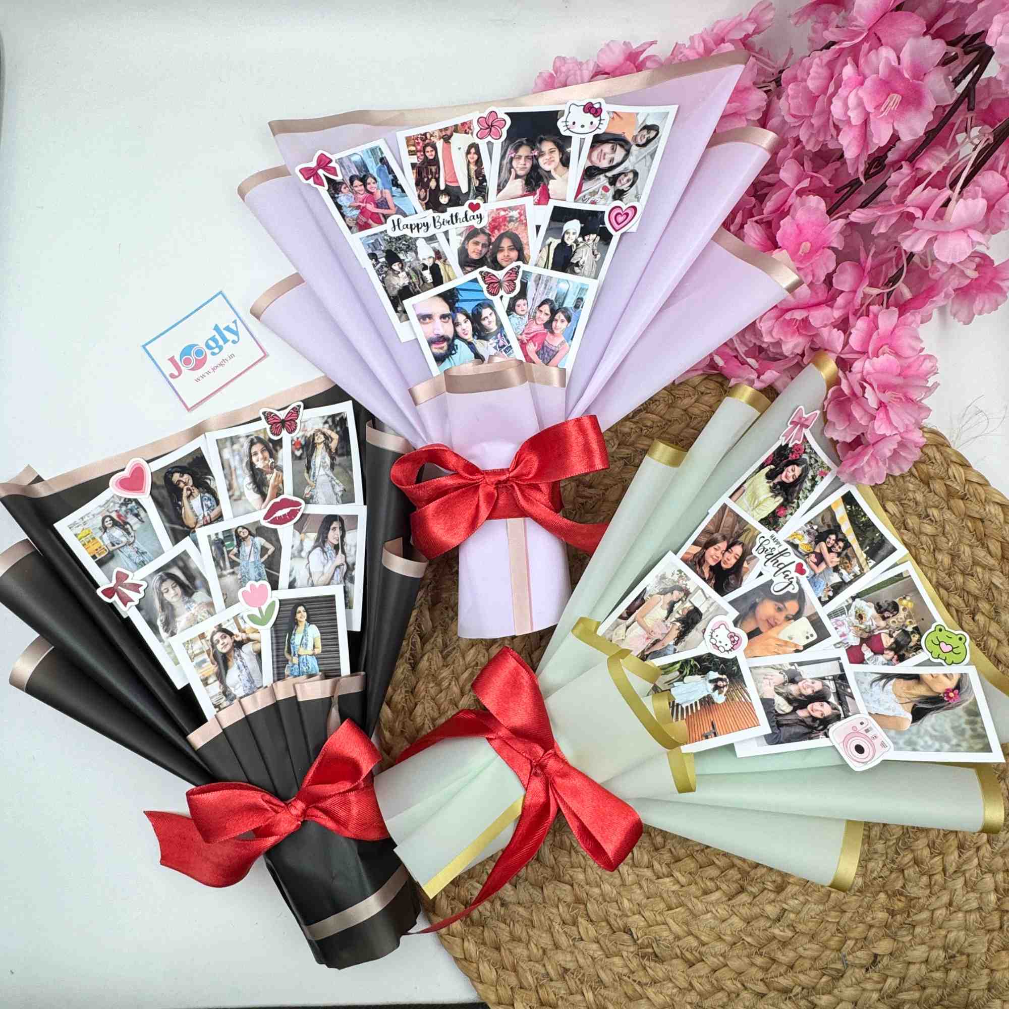 Handmade Photo Bouquet  custom Gift