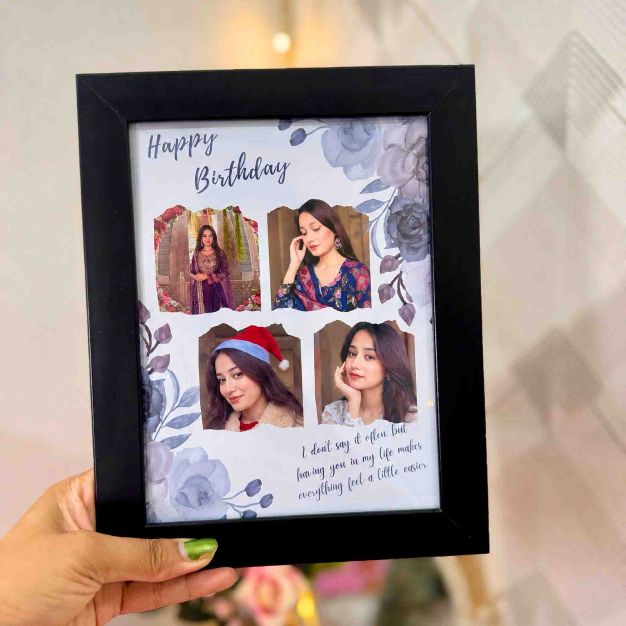 Personalized Floral Birthday Frame